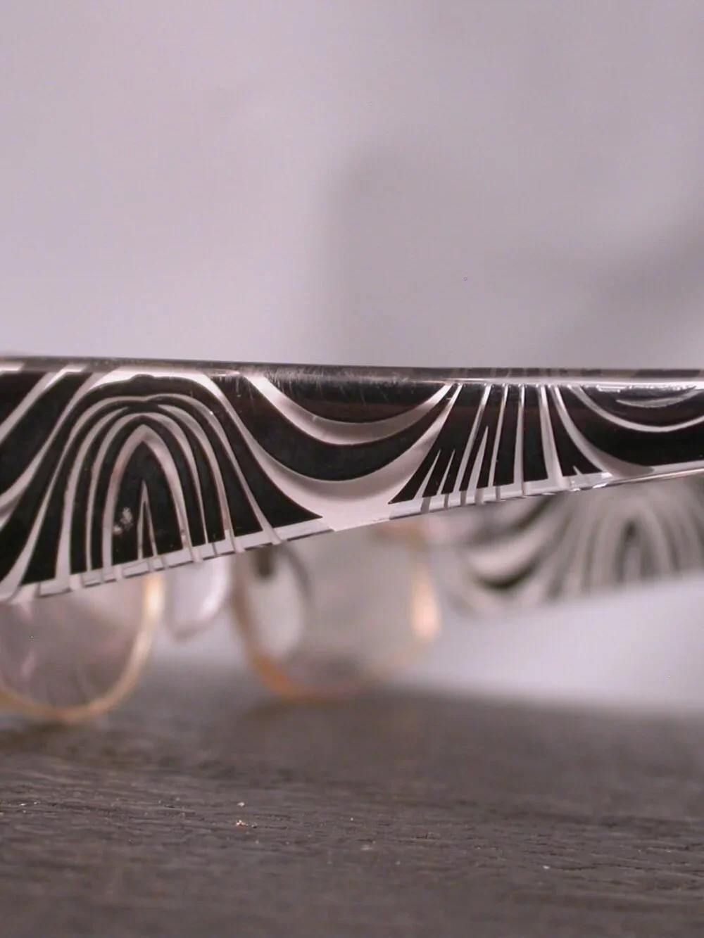 Silhouette Titan Frameless Black White Zebra Stripe Eyeglasses Made in Austria